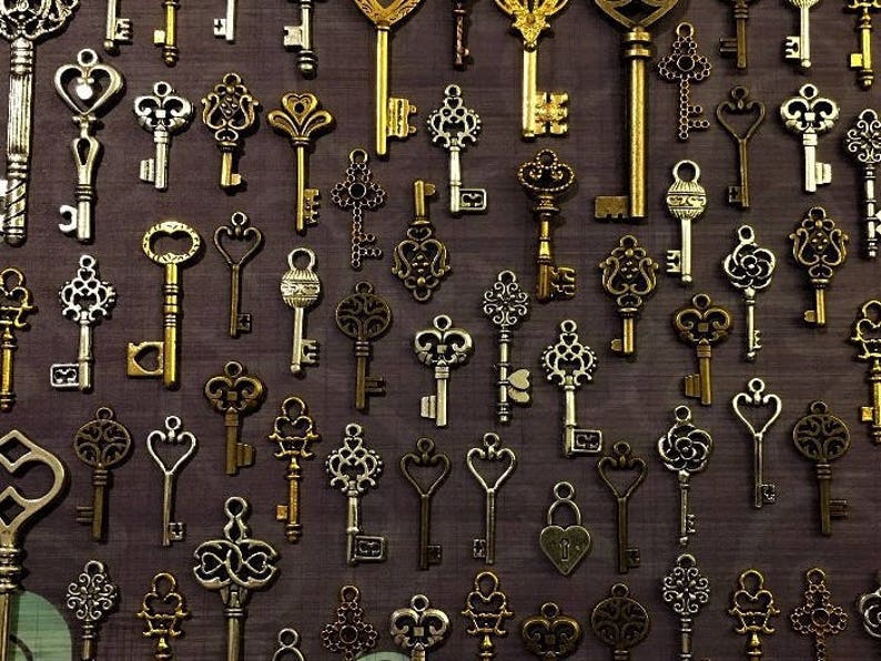 Replica Keys of Air Wholesale Skeleton Vintage Antique Charms Jewelry Steampunk DIY Wedding Craft Bead Supplies Craft Wind Chimes Key Chain