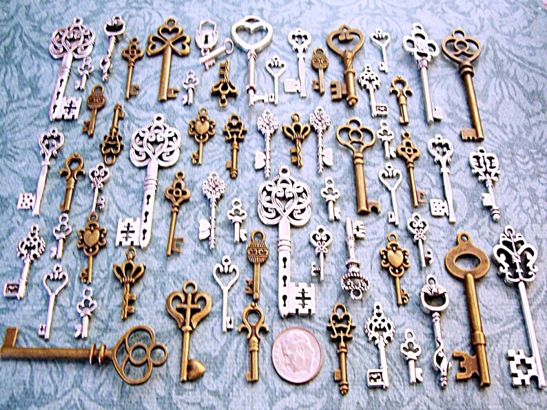 Keys to Spirit Replica Mixed Alloy Barrel Artistry Cast Iron Ornamental Anniversary Wineglass Charms Clock Scrapbook Supplies Wonderland