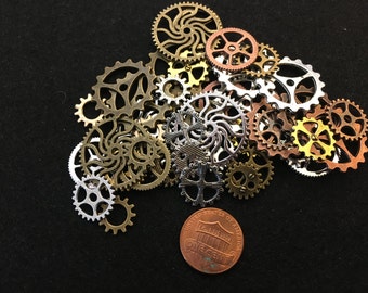 Costume Steampunk Craft Supply Gears Cogs Buttons Watch Clock Cogwheel Spring Charms Jewelry Beads Sprocket Time Face Hand Wind Goggles Mask