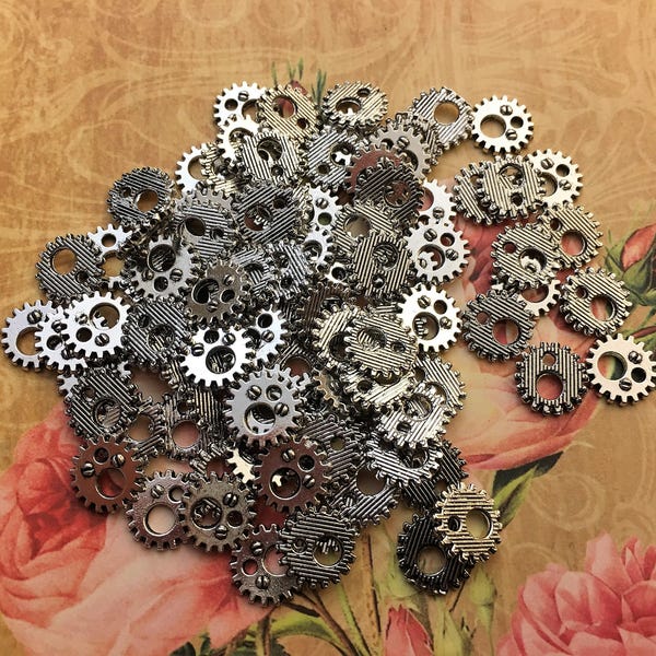 Small COPPER Steampunk Gears Cogs Buttons Wheels Clock Pocket Watch Part Charms Jewelry Crafts Sprocket Goggles Cosplay Costume Face Hand