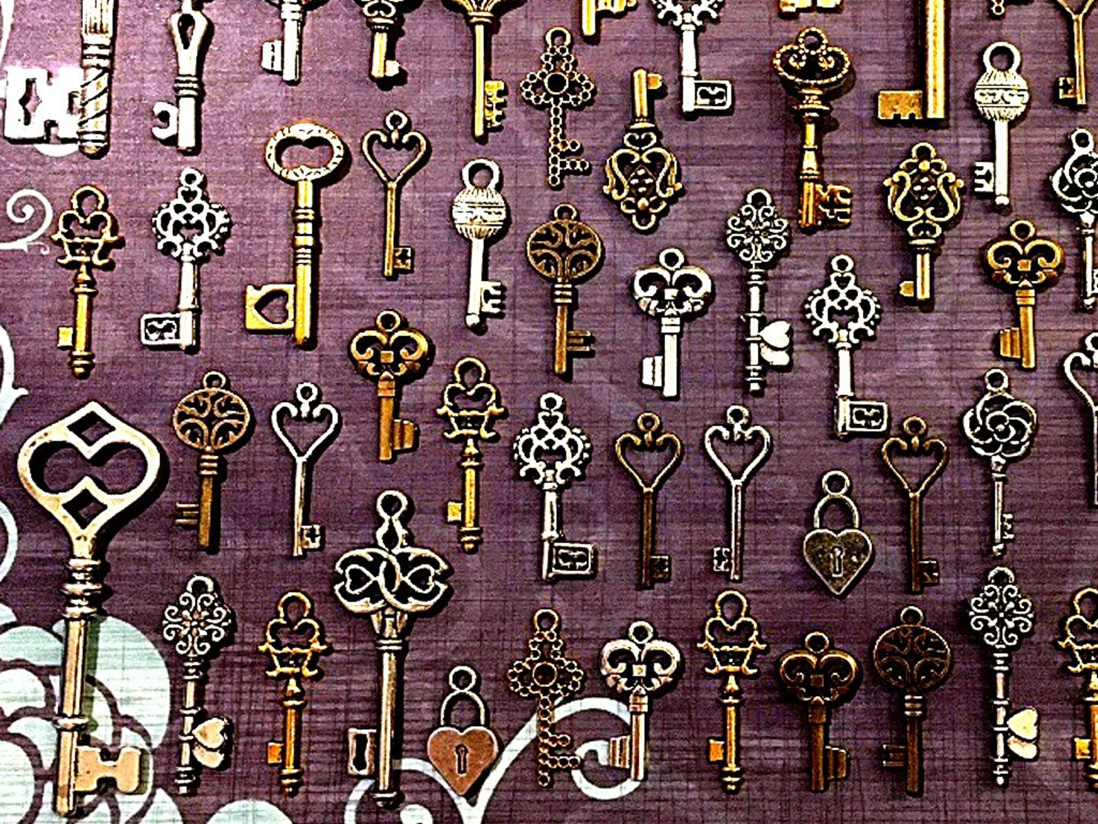 Reproduction Vintage Keys Crafts Jewelry Ornate Gate Chirch Etsy