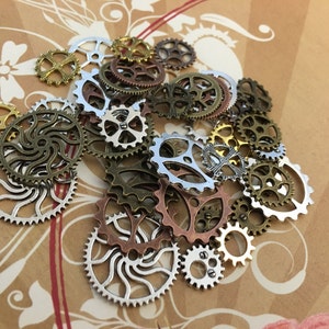 Mixed Gears Cogs Buttons Watch Part Steampunk Sprocket Charms - Etsy