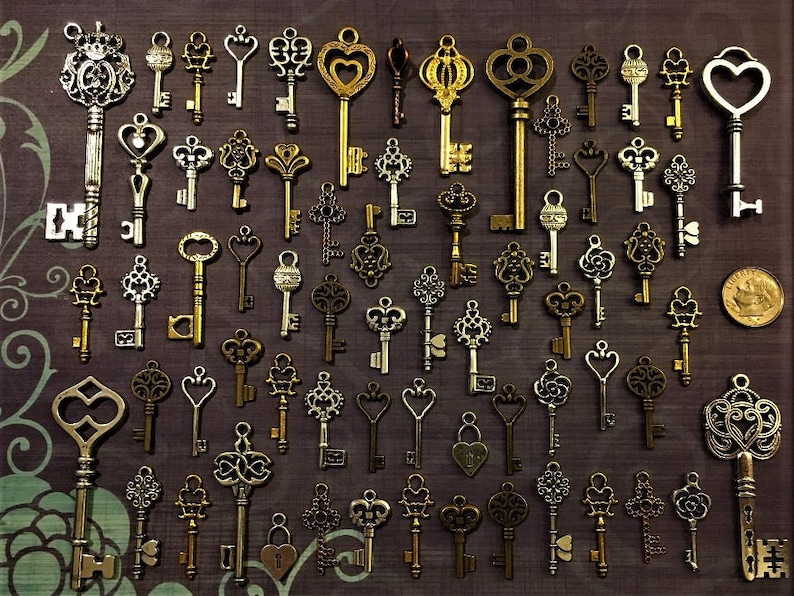 Replica Keys of Air Wholesale Skeleton Vintage Antique Charms Jewelry Steampunk DIY Wedding Craft Bead Supplies Craft Wind Chimes Key Chain