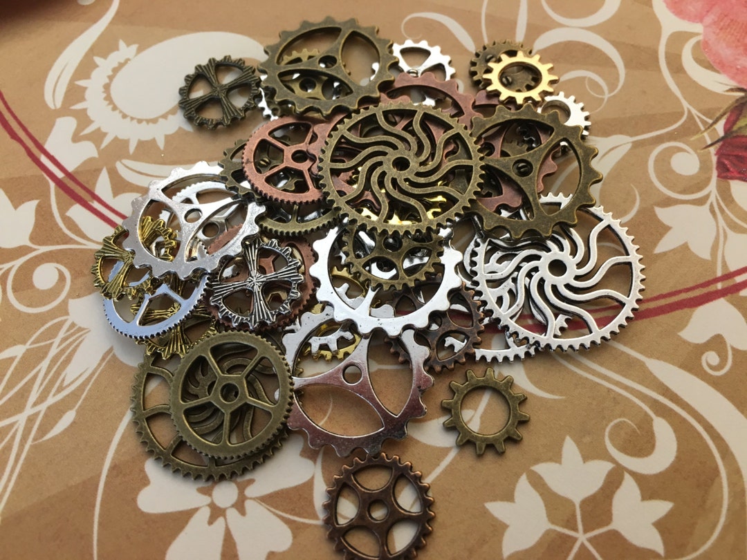 Mixed Gears Cogs Buttons Watch Part Steampunk Sprocket Charms - Etsy