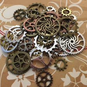 Mixed Gears Cogs Buttons Watch Part Steampunk Sprocket Charms - Etsy