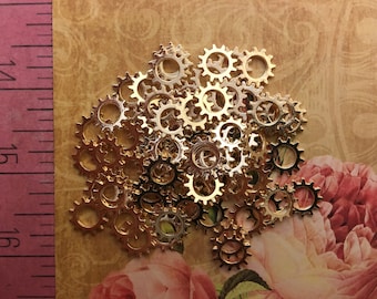 New Small Gold Steampunk Gears Cogs Buttons Wheels Watch Crafts Sprocket Goggles Cosplay Spline Shaft Wobble Reducer Drive Transmission