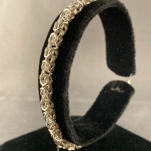Sterling Silver Byzantine Chainmail Bracelet