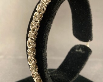 Sterling Silver Byzantine Chainmail Bracelet