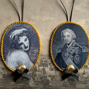 Lord Nelson & Emma Hamilton Hanging Decoration Set