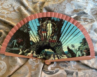 Hand Fan Featuring “The Parnassus” Mantegna