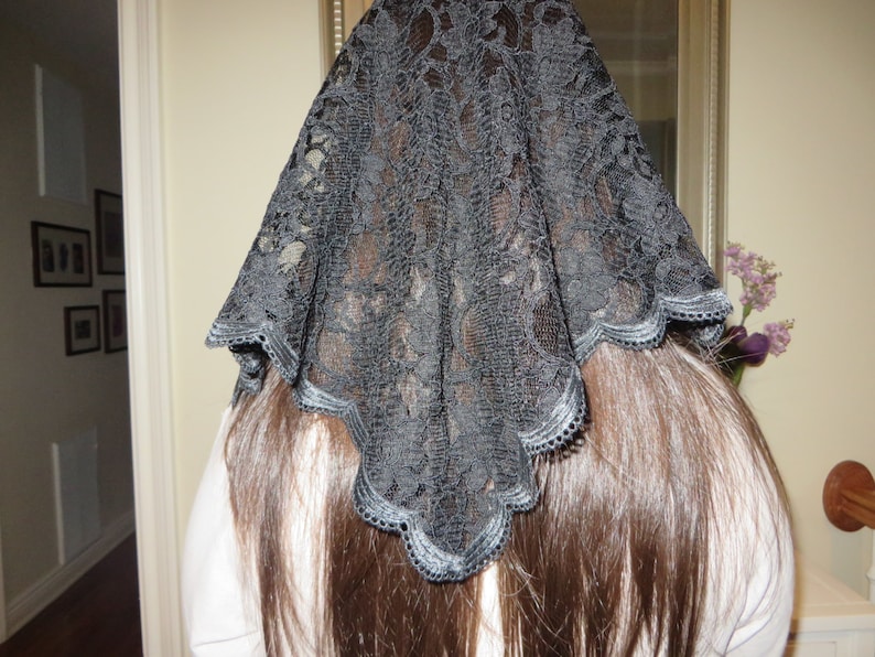 Trimming and Size CUSTOM Lace Mantilla Made to Order with Choice of Color