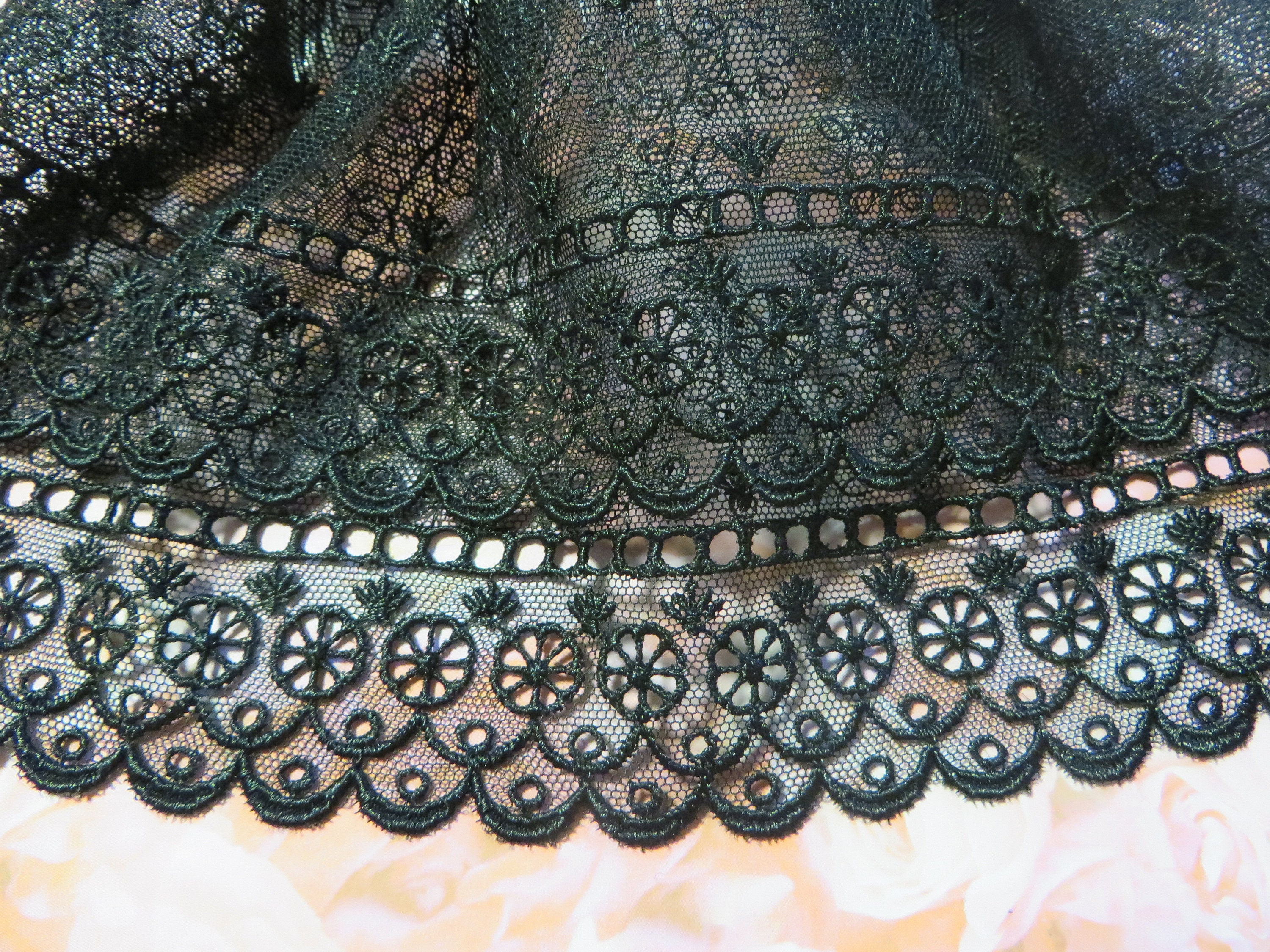 Handmade Black Lace Doily Head Cover Veil Women's Kippah Etsy