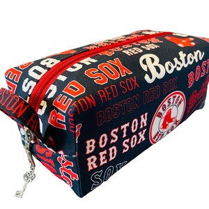Boston Baseball Team handgefertigte Kulturtasche, Dopp Bag, Boxy Pouch, Projekttasche, Dopp Kit, Reisetasche, Kulturbeutel (B316)