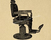 Vintage Print Barbers Chair Wall Art Home Decor Antique Artwork with Vintage Paper Style Background No.2143 B17 8x8 8x10 11x14