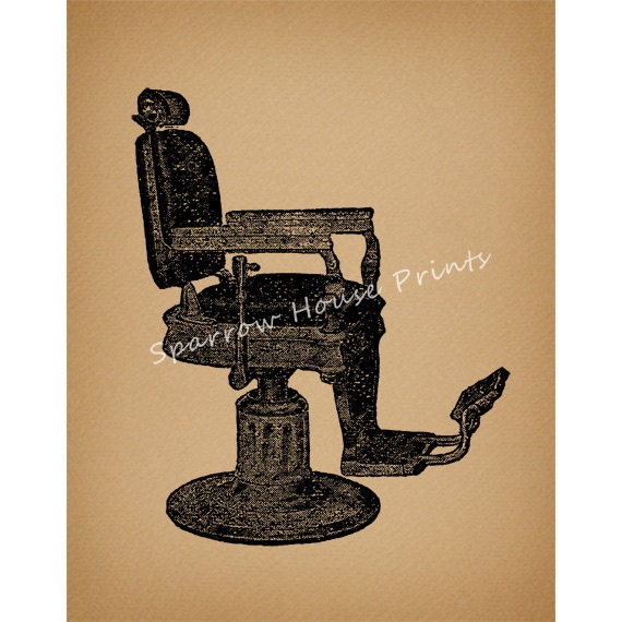 Antique Barbers Chair Wall Art Hair Salon Print Vintage | Etsy