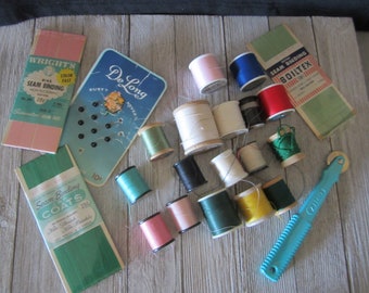 Miscellaneous thread and seam binding set / sold as an entire collection!