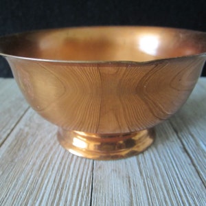 Vintage Copper Round 4&quot; Diameter Bowl
