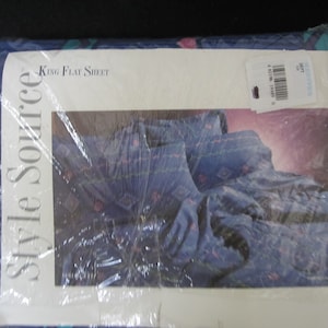 Vintage NEW - Springmaid Home Fashions - &quot;Serengetti Print&quot; Queen & King Flat Sheet