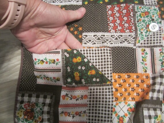 Vintage Vest Apron - Patchwork Look - Polyester/c… - image 2