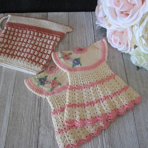 Vintage Crocheted Tea Cup Hot Pad/Crocheted Dress Hot Pads - Sold Seperately