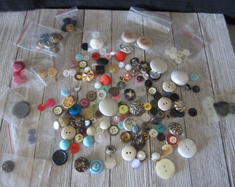 Button Collection - All Pictured - sold as a set - Just under 4 oz. of mixed bag of buttons