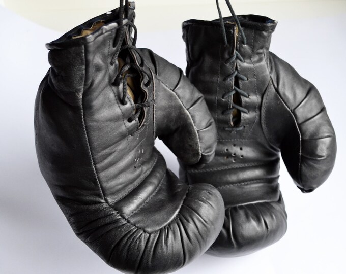 Boxing Gloves. Lace up Classic Boxing Gloves. Rocky Balboa Etsy