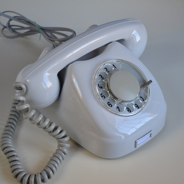 Rotary Phone Tesla, Retro Telephone, Vintage Working Home Telephone, 70s Home Electronics, Vintage Office Decor, Old Phone for Reception