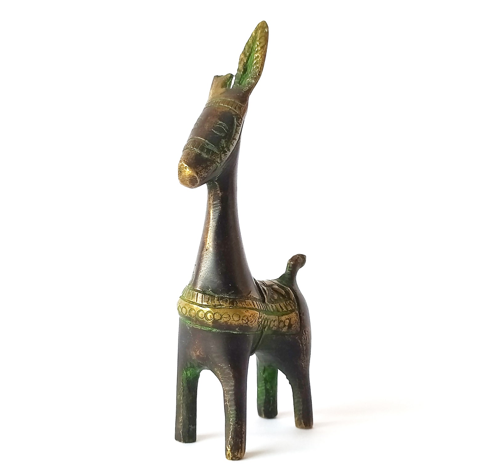 Donkey Figurine Small Retro Metal Burro Donkey for Table Etsy