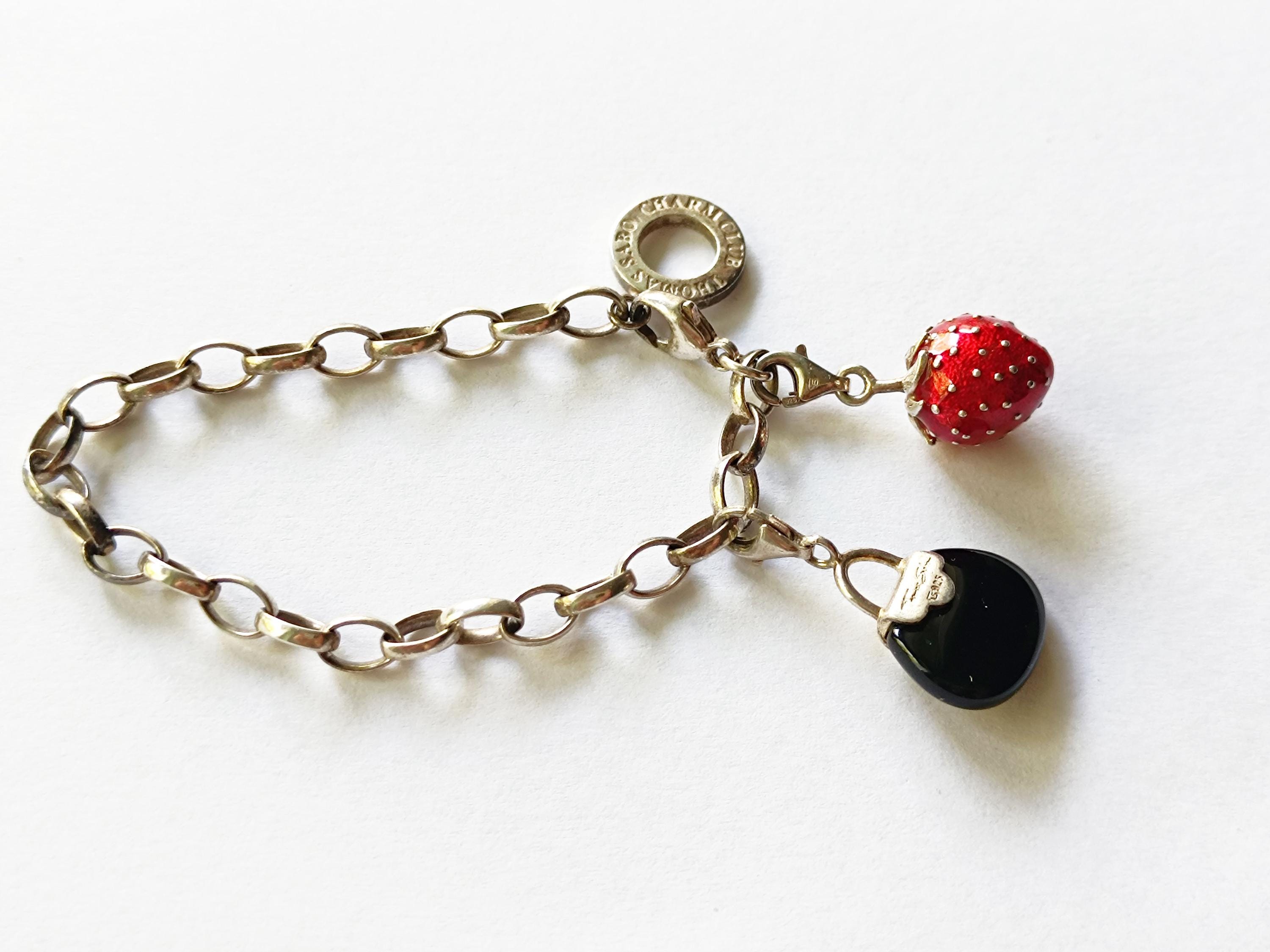 THOMAS SABO 925 ローズゴールド チャームブレスレット 3点付き 【公式