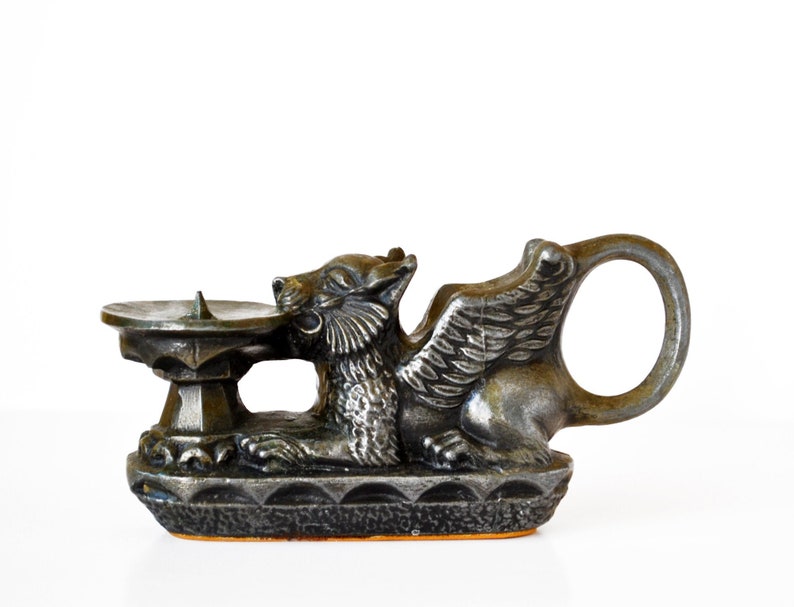Griffin Candlestick Game Of Thrones Home Decor Dragon Candle Holder Gargoyle Candlestick Goth Home Decor Grotesque Art Goth Chimera - 