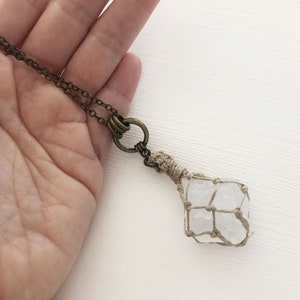Wrapped Crystal Quartz Nugget Necklace image 7