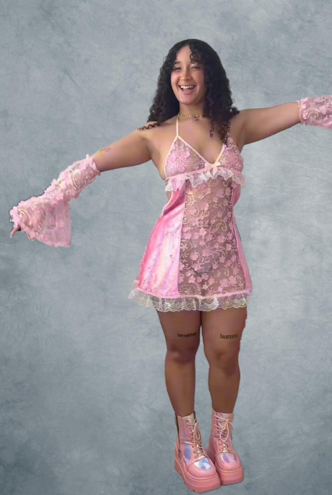 EDM FLOWER FAIRY Collab Pink Daisy Luxe Rave Festival Wear - Etsy