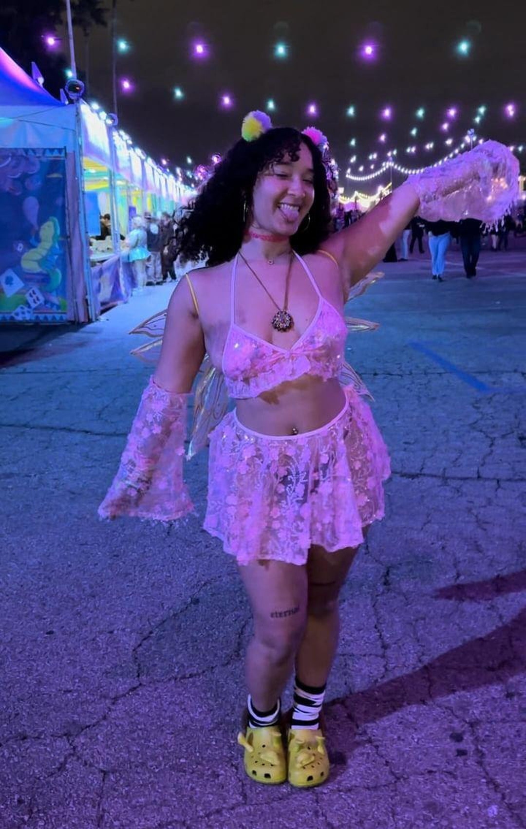EDM FLOWER FAIRY Collab Pink Daisy Luxe Rave Festival Wear - Etsy