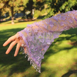 Lavender Daisy Luxe Rave Festival BELL SLEEVES Set