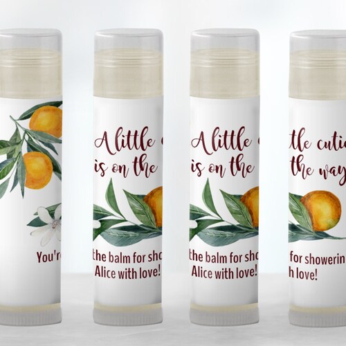 Little Cutie Baby Shower Favors Orange Baby Shower Gender Etsy