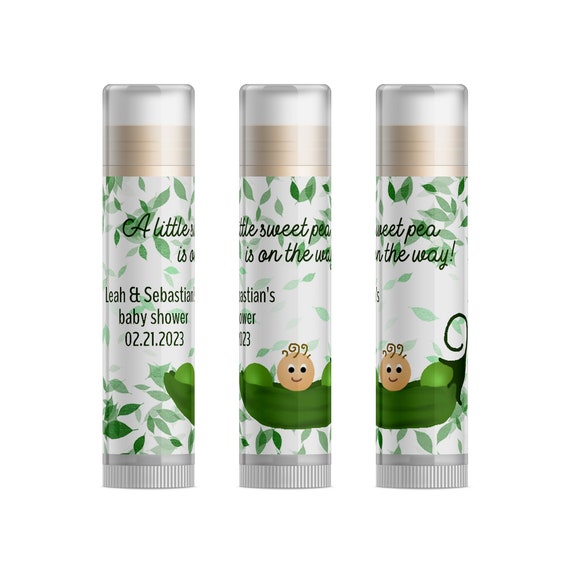 sweet pea baby shower favors