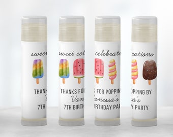 Popsicle Party Favors: Personalized Handmade Lip Balm. Stay Cool This Summer at Popsicle Baby Showers & Birthdays! [1400]