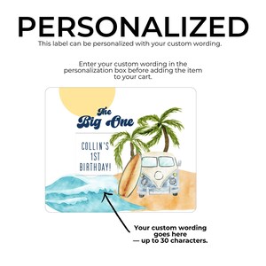 The Big One First Birthday Favor Lip Balm Surf Beach Theme image 5