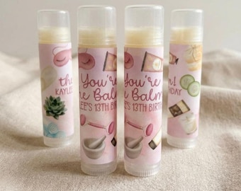 Spa Party Lip Balm Favors: Girls Night, Birthday, Sleepover