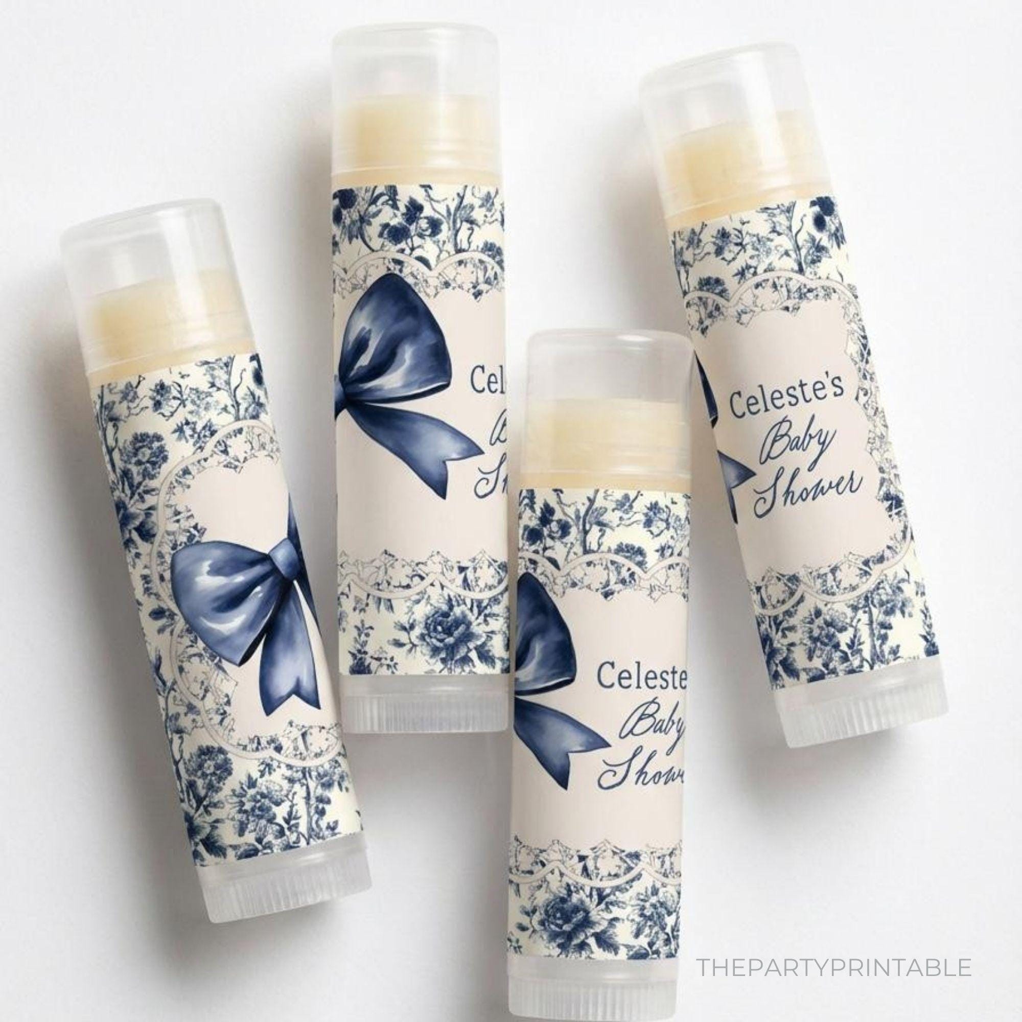 Blue Bow Lip Balm Favors