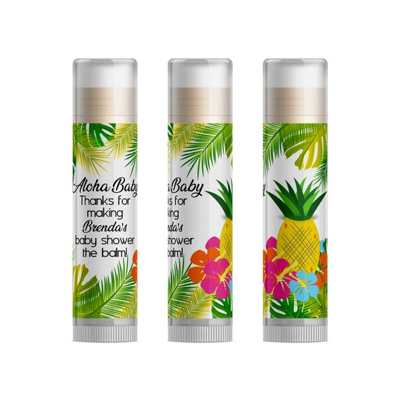 tropical baby shower party favors