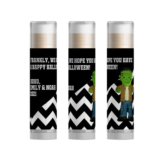 Frankenstein Party, Halloween Favors Adults, Halloween Favors for Kids, Halloween Party Favors, Personalized Lip Balm Favors, 15pc Il_570xn