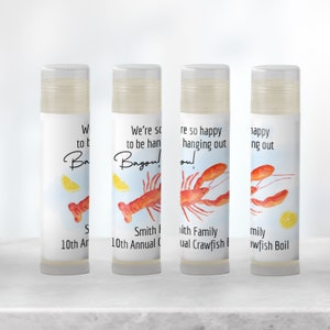 Crawfish Boil Party Favors: Personalized Lip Balm with Cajun Flair! Let the Good Times Boil with Custom Lip Balm. You're My Lobster! [1346]