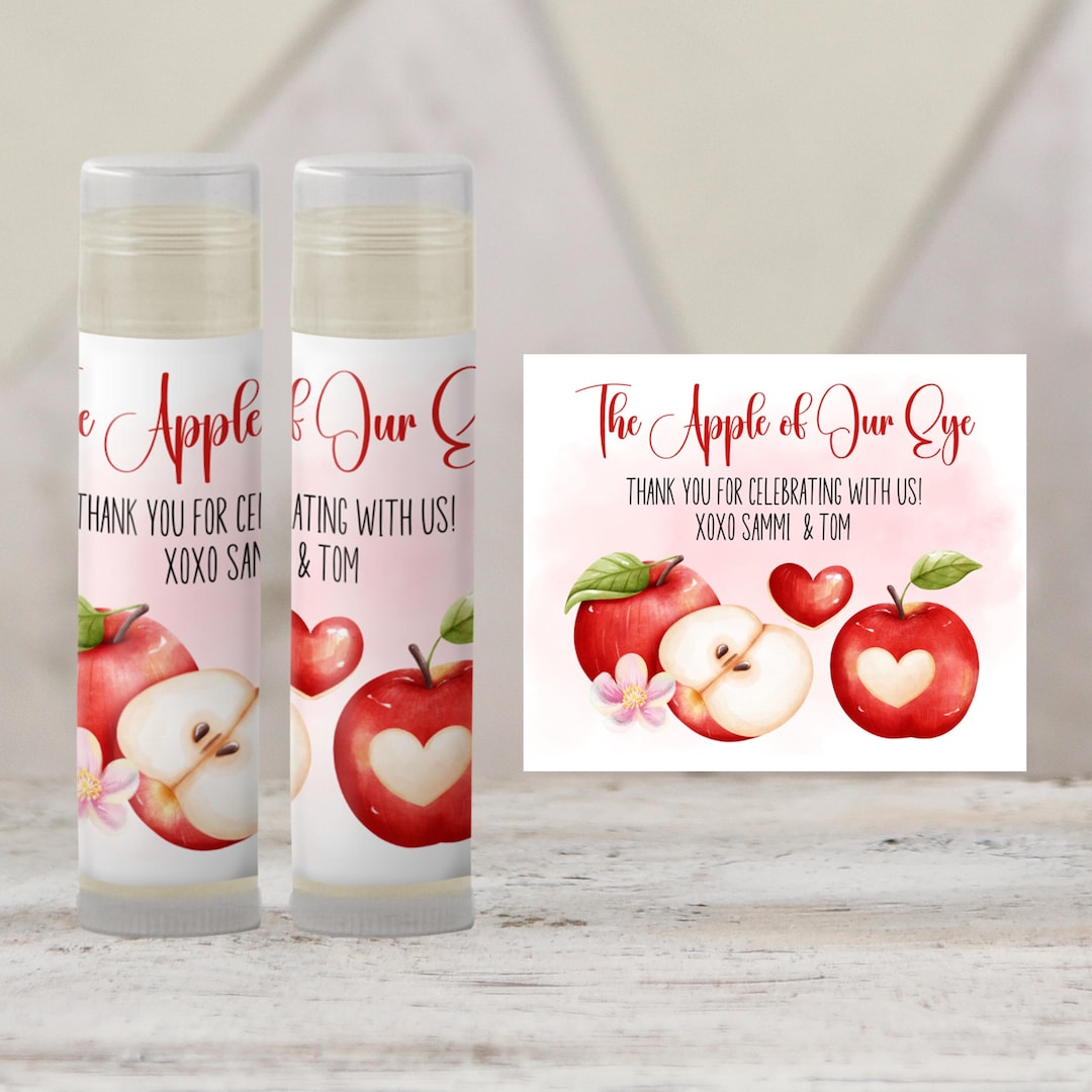 Printable Apple of My Eye Baby Shower Favors Lip Balm TEMPLATE | Fall ...