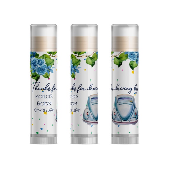 Drive By Baby Shower Boy, Drive Thru Baby Shower Favors, Social Distance Baby Shower Favor, Drive By Baby Shower Thank You, Lip Balm, Qty 15 Il_570xn