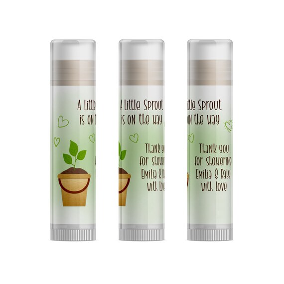 PERSONALIZED A Little Sprout Baby Shower Favors, Garden Baby Shower