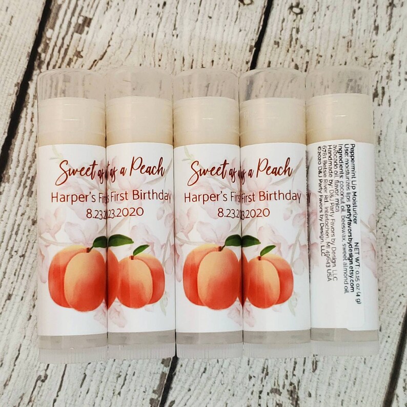 Peach Baby Shower Favor Sweet As A Peach 1st Birthday