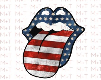Download American Flag Tongue Etsy