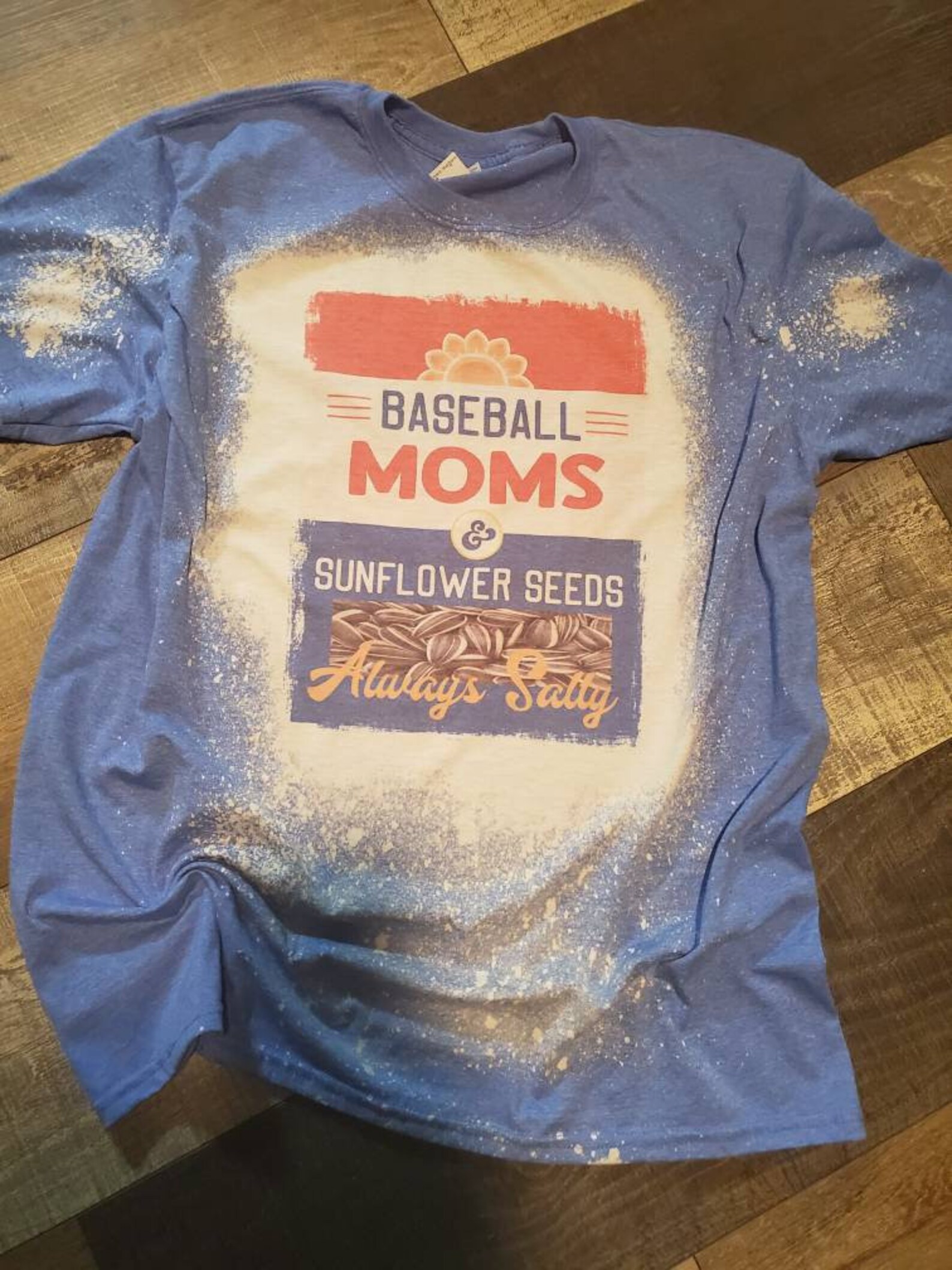 Baseball Moms bleached t shirt baseball mom salty Etsy