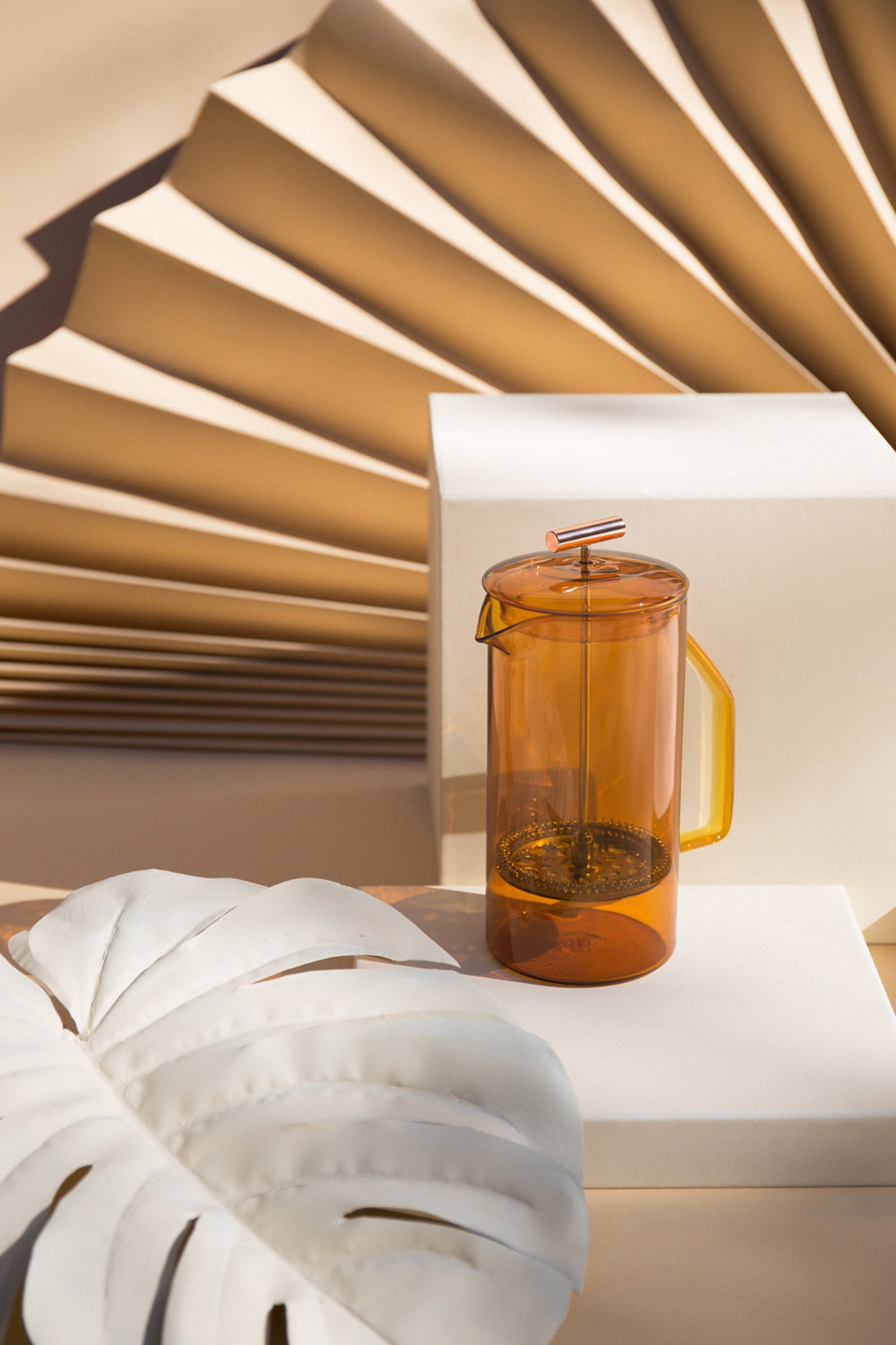 850 Ml Glass French Press Amber Etsy